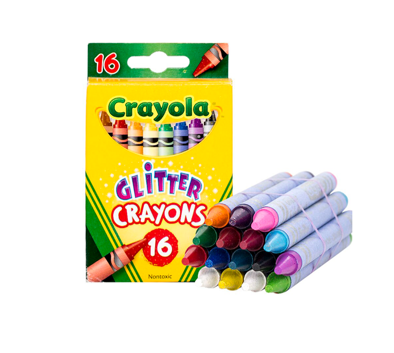 Crayones con Escarcha Set de 16 Colores