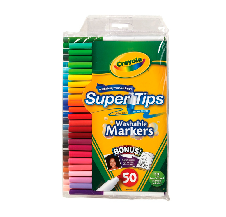 Marcadores de Colores Super Tips 50 Unidades Crayola